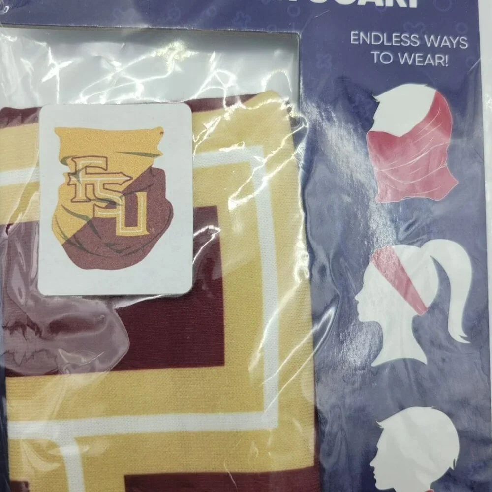 FSU Gaiter Scarf Small Florida State University College Headband Mask Team Spiri